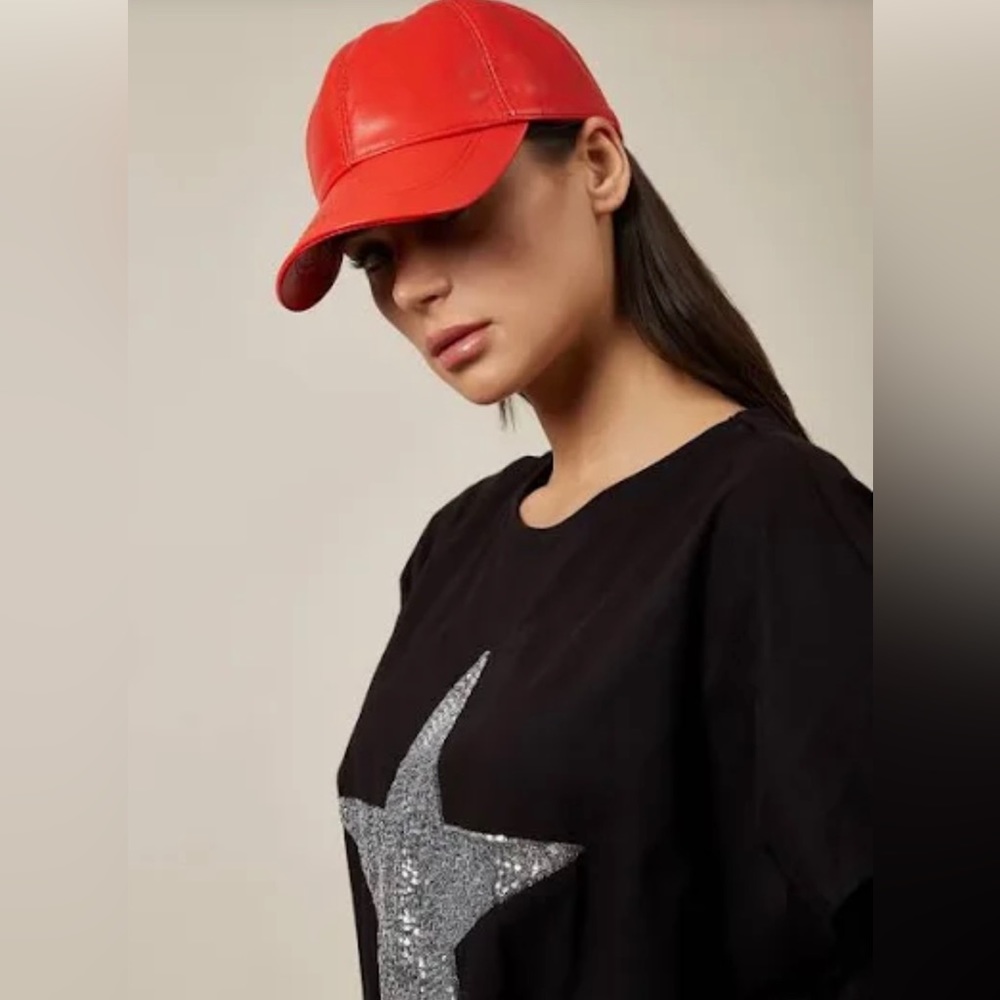 Faux Leather Baseball Cap